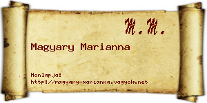 Magyary Marianna névjegykártya
